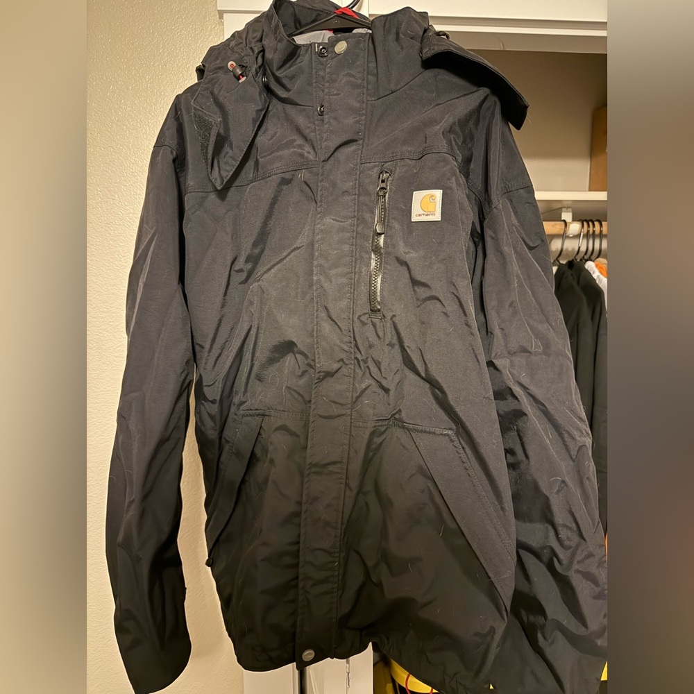 Men’s Carhartt storm defender jacket, black, size: XLT